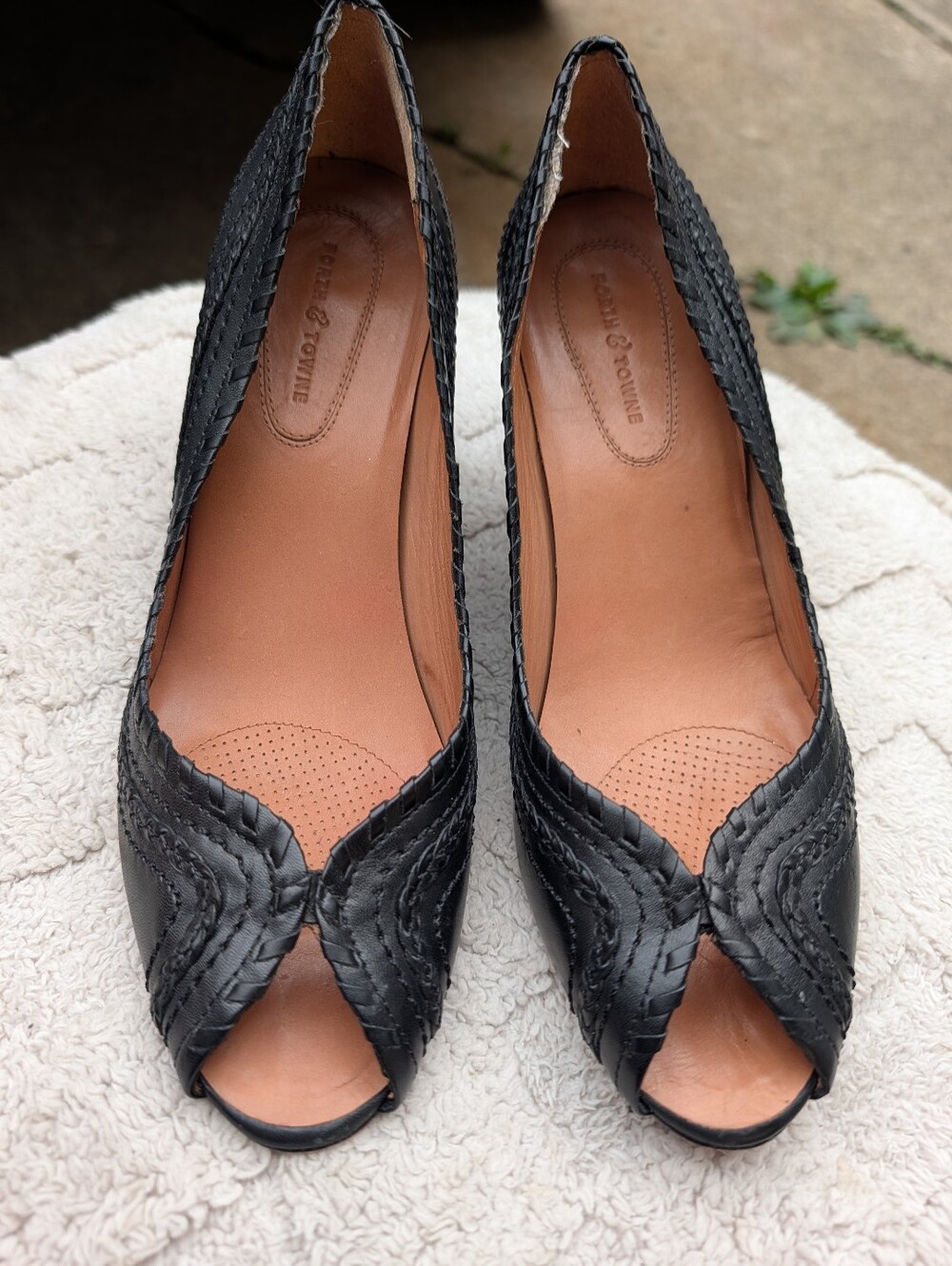 Forth & Towne Black Leather Heels Size 9